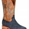 Corral Men's Exotic Alligator Embroidered Cowboy Boots - Broad Square Toe Blue